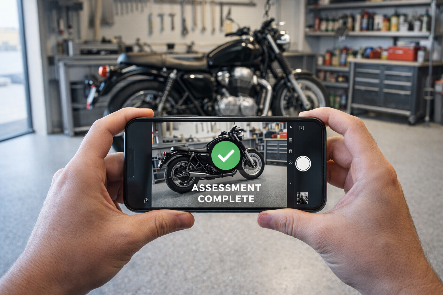 KATIX バイク買取 スマホ 写真査定 撮影 イメージ